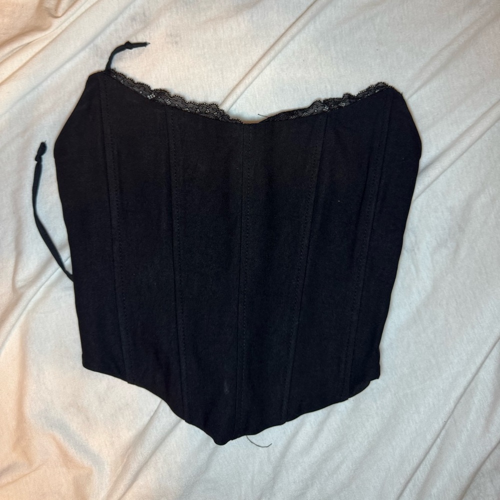 Black Lace Trim Corset Top from garage brand new